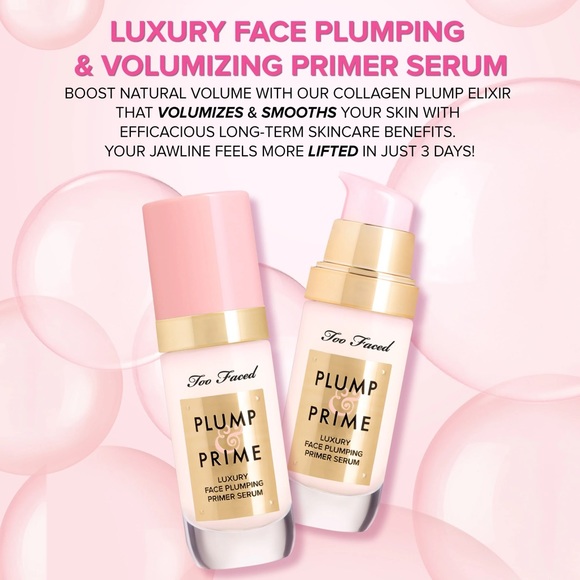 NEW Too Faced Plump & Prime Face Plumping Primer Serum - Picture 3 of 7